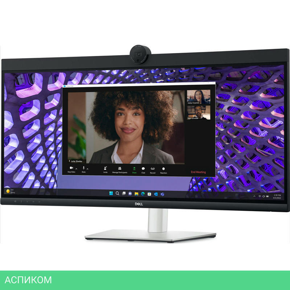 Монитор Dell P3424WEB черный/серебристый