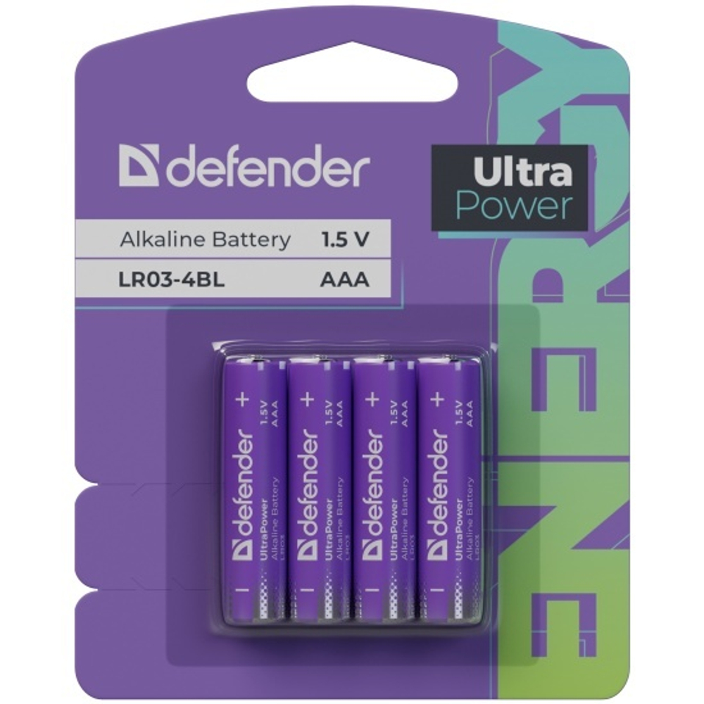 батарейка Defender LR03-4BL AAA UltraPower