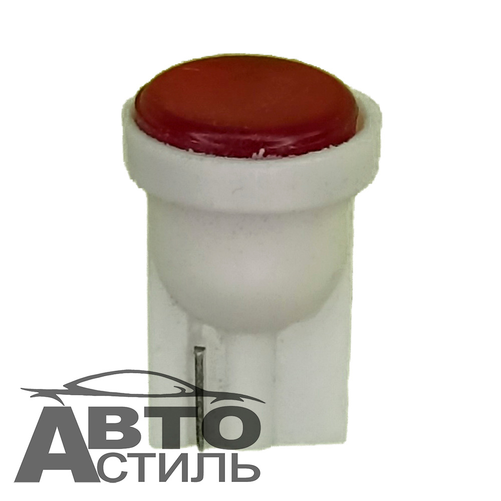 Светодиод 12V T10 COB Red 6 CHIP (без цок)  красный
