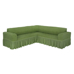 Чехол на угловой диван, цвет Зеленый светлый