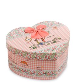 WG-54/3-A Коробка подарочная «Сердце» цв.коралловый