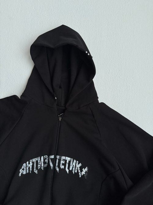 Зип-худи "Антиэстетика" black