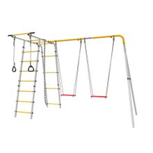 ROMANA Полянка Плюс 2 (желтый/серый) (с фанерными качелями)