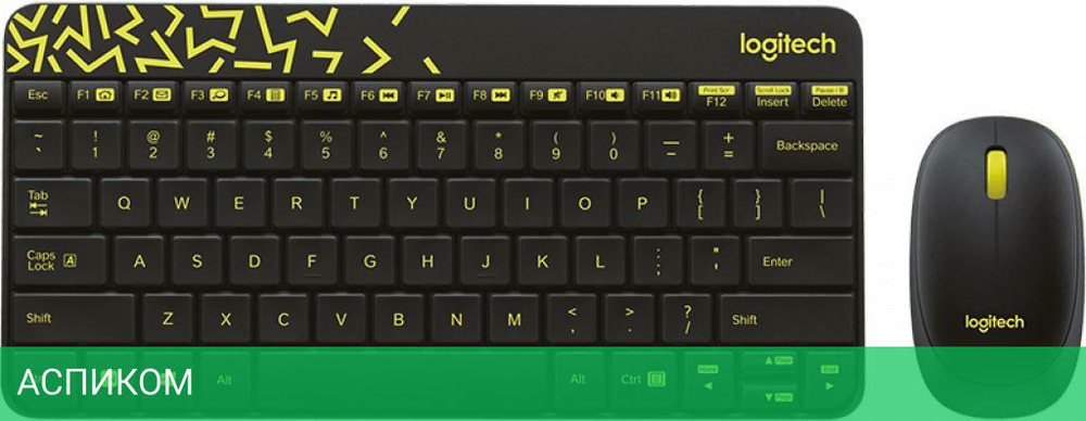 Набор периферии Logitech Wireless Combo MK240 Nano черный (920-008213)