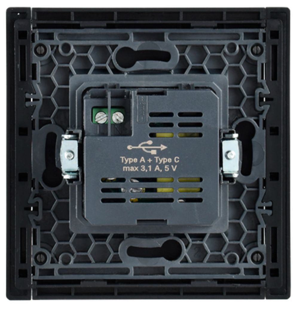 FORTE&PIANO Розетка USB A+C 3,1А FP350 серый IEK
