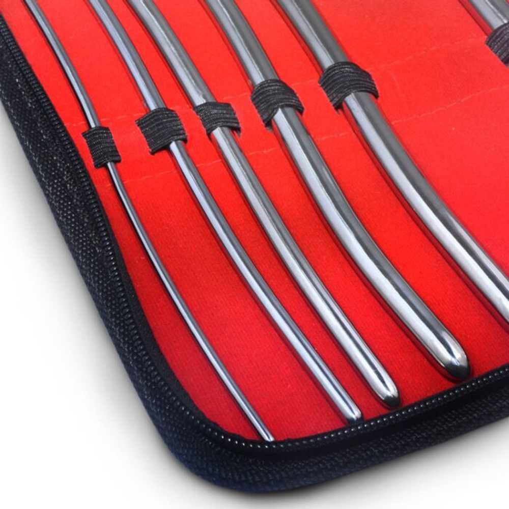 Набор из 8 уретральных расширителей Hegar 8 Urethral Sounds (Цвет: серебристый)