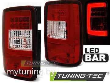 Задние фонари red white led bar для VW Caddy