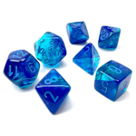 Chessex 7-dice set Gemini Blue-Blue/Light Blue Luminary