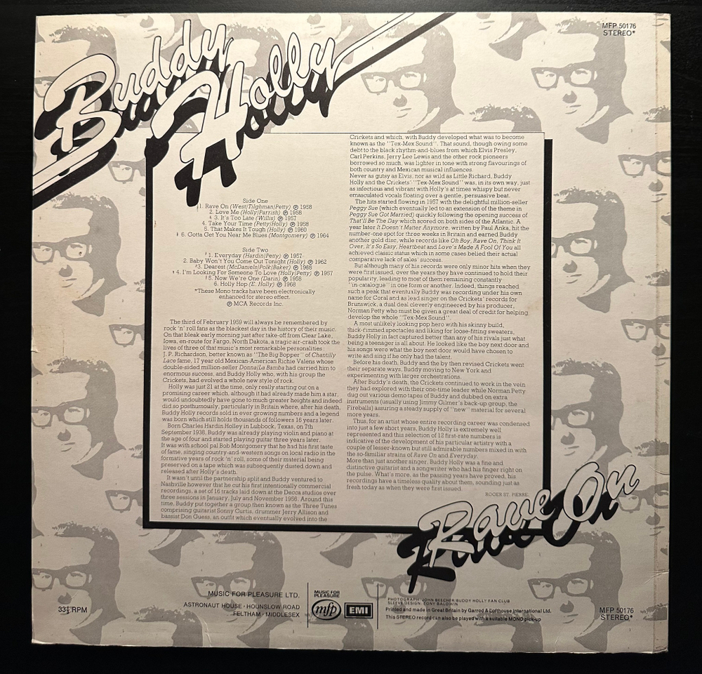 Buddy Holly - Rave On (Англия 1975г.)