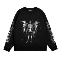 Лонгслив ATF Skull, черный