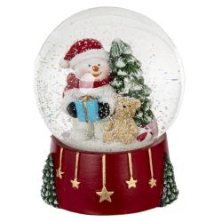 GAEM Фигурка декоративная "Дед Мороз/Снеговик/Медвежонок" в стекл шаре, L9 W8 H10 см, 3в.