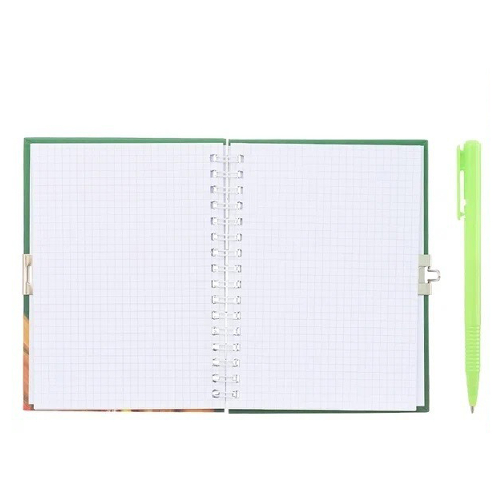 Блокнот детский Basir на замке, с ручкой, формат А6, серия "Зимняя сказка", переплет 7БЦ, 15*11 см, 48 листов, ассорти