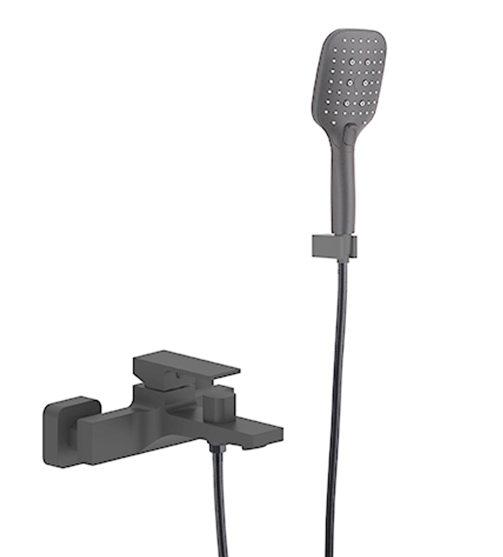 Смеситель для ванны V393535-C однорычажный, короткий, чёрный