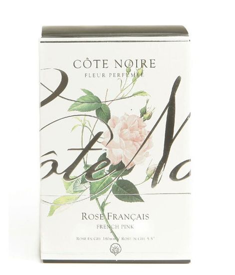 Розовая роза ароматизированная в прозрачной вазе, Cote Noire