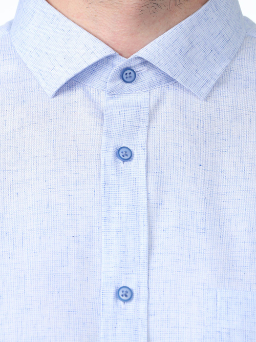 Сорочка мужская VESTER короткий рукав, хлопок, пэ, лен 73315 28