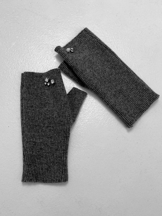 МИТЕНКИ КОРОТКИЕ ЭВИН ГРАФИТ СО СТРАЗАМИ