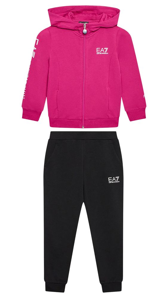 Костюм теннисный EA7 Boys Jersey Tracksuit - purple/black