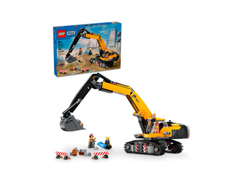 Конструктор Лего Сити Жёлтый строительный экскаватор | LEGO City Yellow Construction Excavator 60420 148 деталей 4+