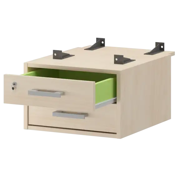 Тумба подвесная для столов на м/каркасе гл.730 мм АМТ2-02М.73  432x546x296 Арго-М