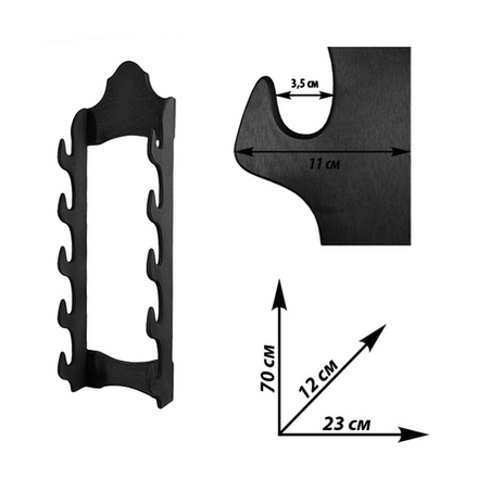 Промысел Подставка под 5 мечей (чёрная)