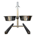 Набор "efox" из 2 мисок на подставке из нержавеющей стали.