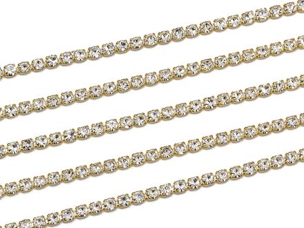 Стразовая цепь Кристалл 2,2мм