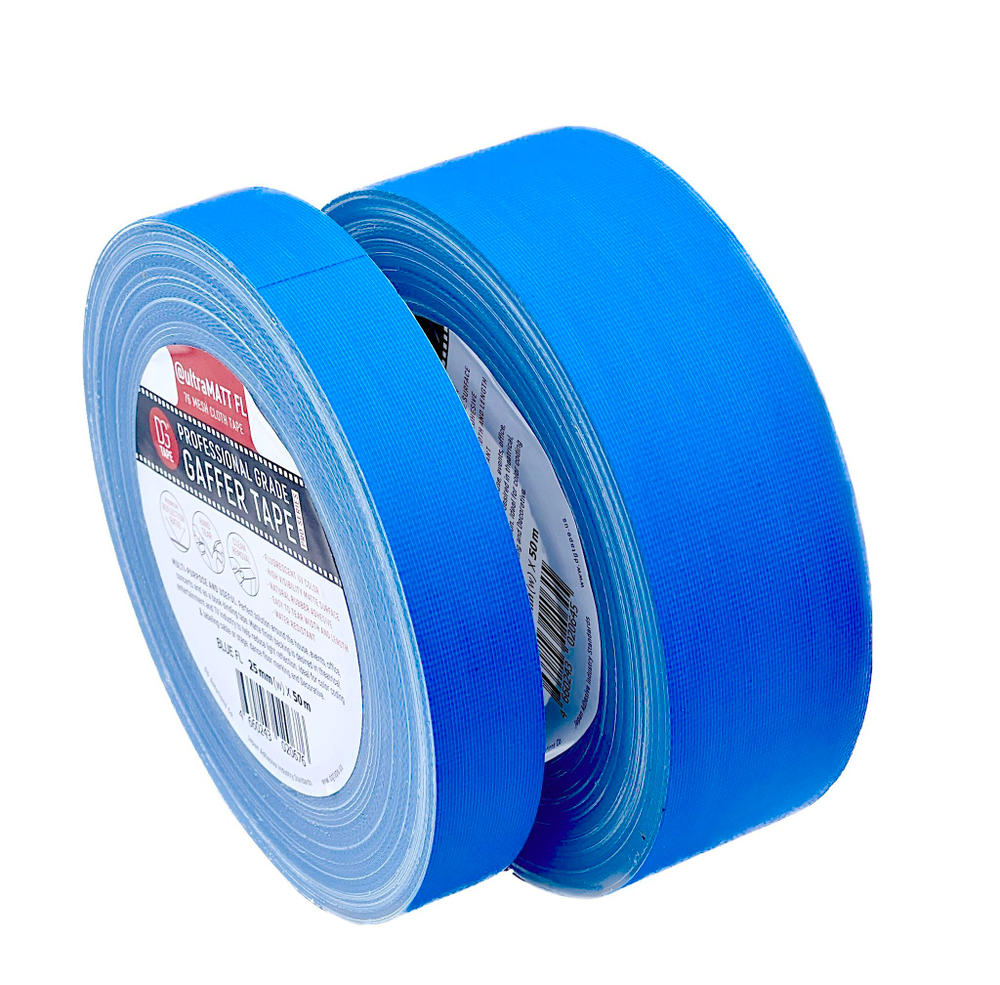Клейкая лента @ultraMATT - Гаффа тейп 25мм/50м - Голубой (светится в ультрафиолете)