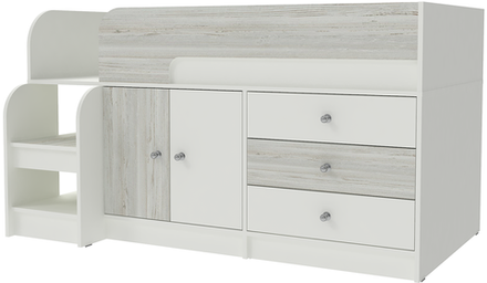 Кровать-чердак КарИВи Астра 9, 1 Белый  Винтерберг