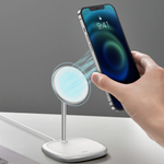 Беспроводная зарядка + Держатель Baseus Swan Magnetic Desktop Bracket Wireless Charger - White