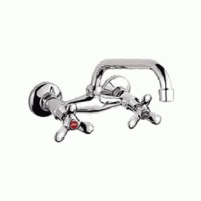 смеситель кухня LEDEME настенный крест керамика L4712