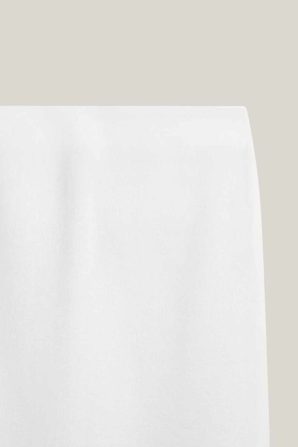 Massimo Dutti Прямая юбка-миди из смесовой льняной ткани - Limited Edition, белый