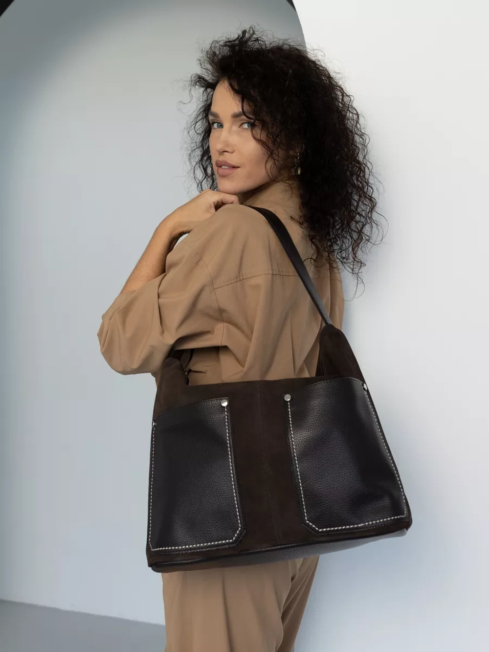 Сумка через плечо большая шоппер