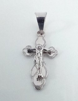 Крестик Эстерелла, серебро 925 пробы, родированный/Ф