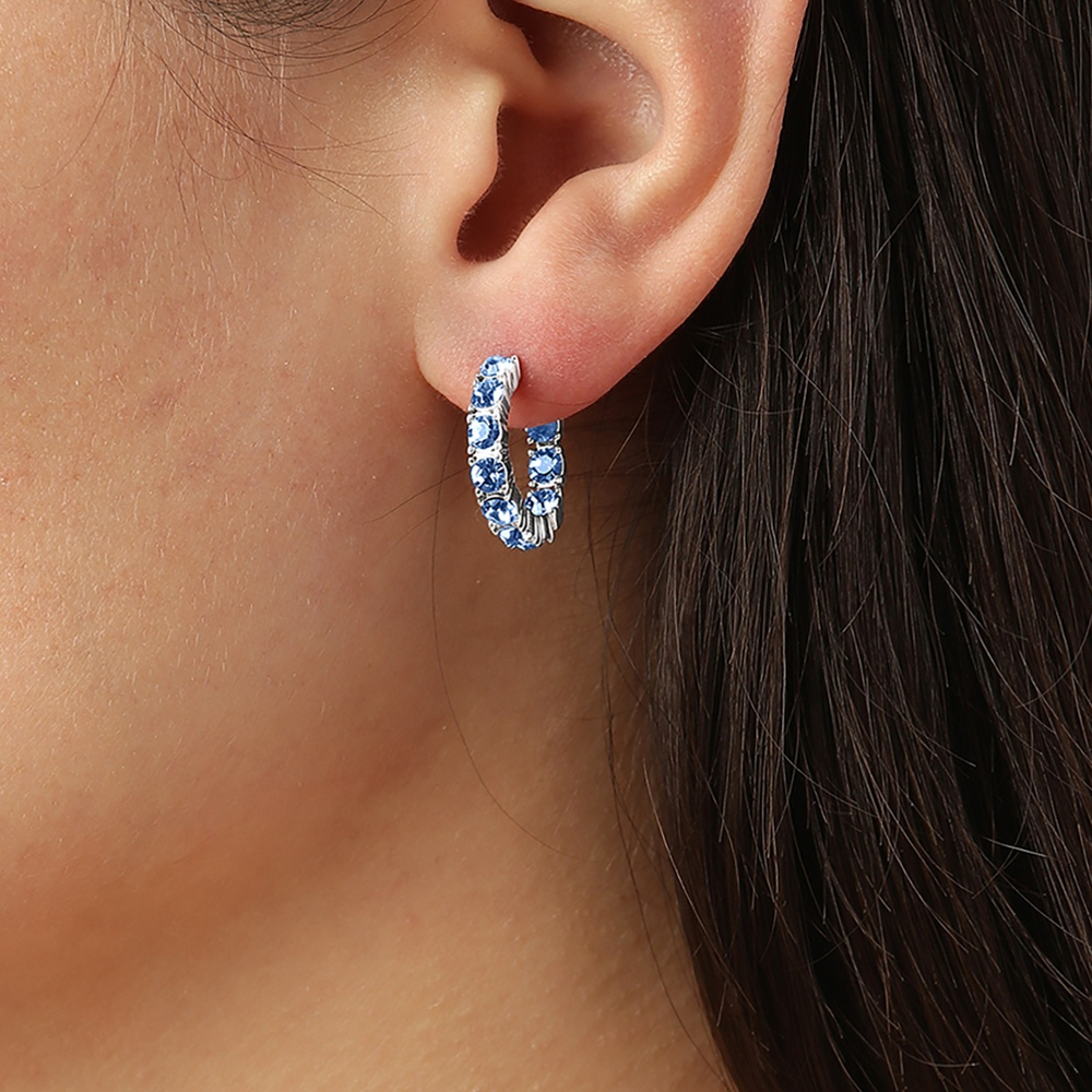 Серьги Dyrberg Kern RAQUEL SS LIGHT SAPPHIRE 460065
