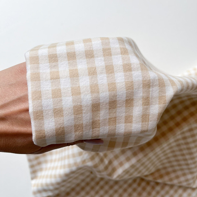 Фланель Клетка бежевая