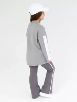 Серый костюм оверсайз для девочки