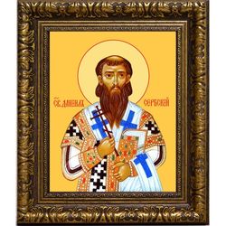 Даниил Сербский Святитель. Икона на холсте.