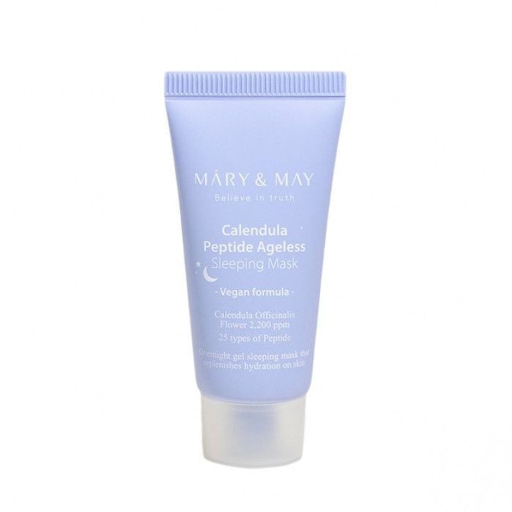 Маска для лица с календулой и пептидами MARY&amp;MAY Calendula Peptide Ageless Sleeping Mask 30 гр