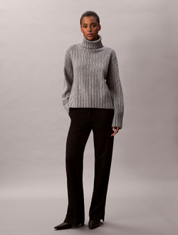Свитер Calvin Klein Wide Rib Relaxed Turtleneck Sweater Grey Heather