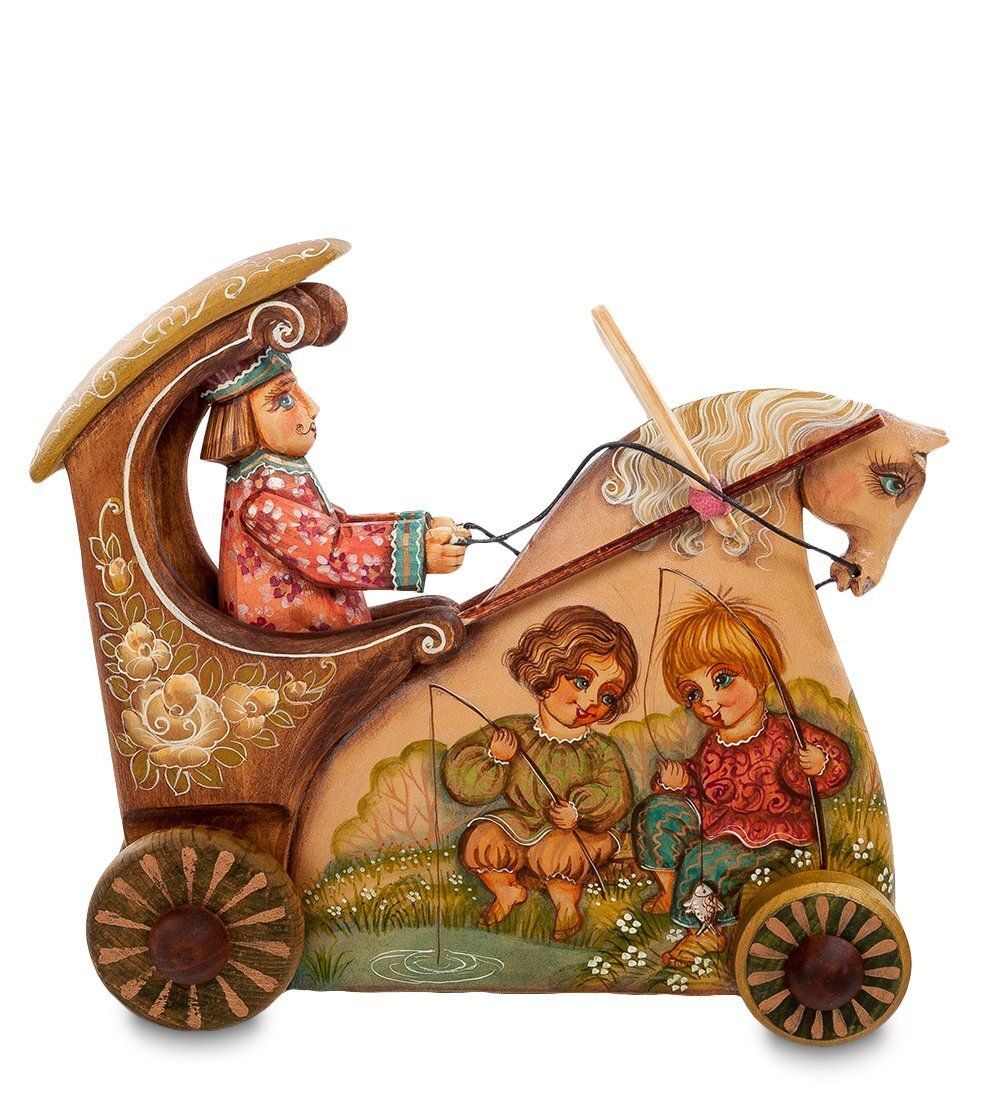 РД- 10/13 Фигурка резная «Карета» художественная роспись