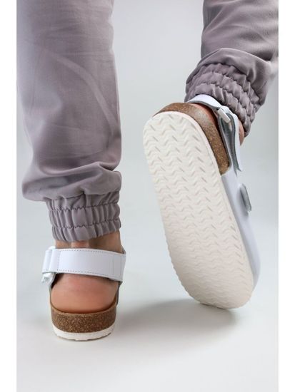 12 | "Branko's" Мужские медицинские сабо кожаные (Белый)