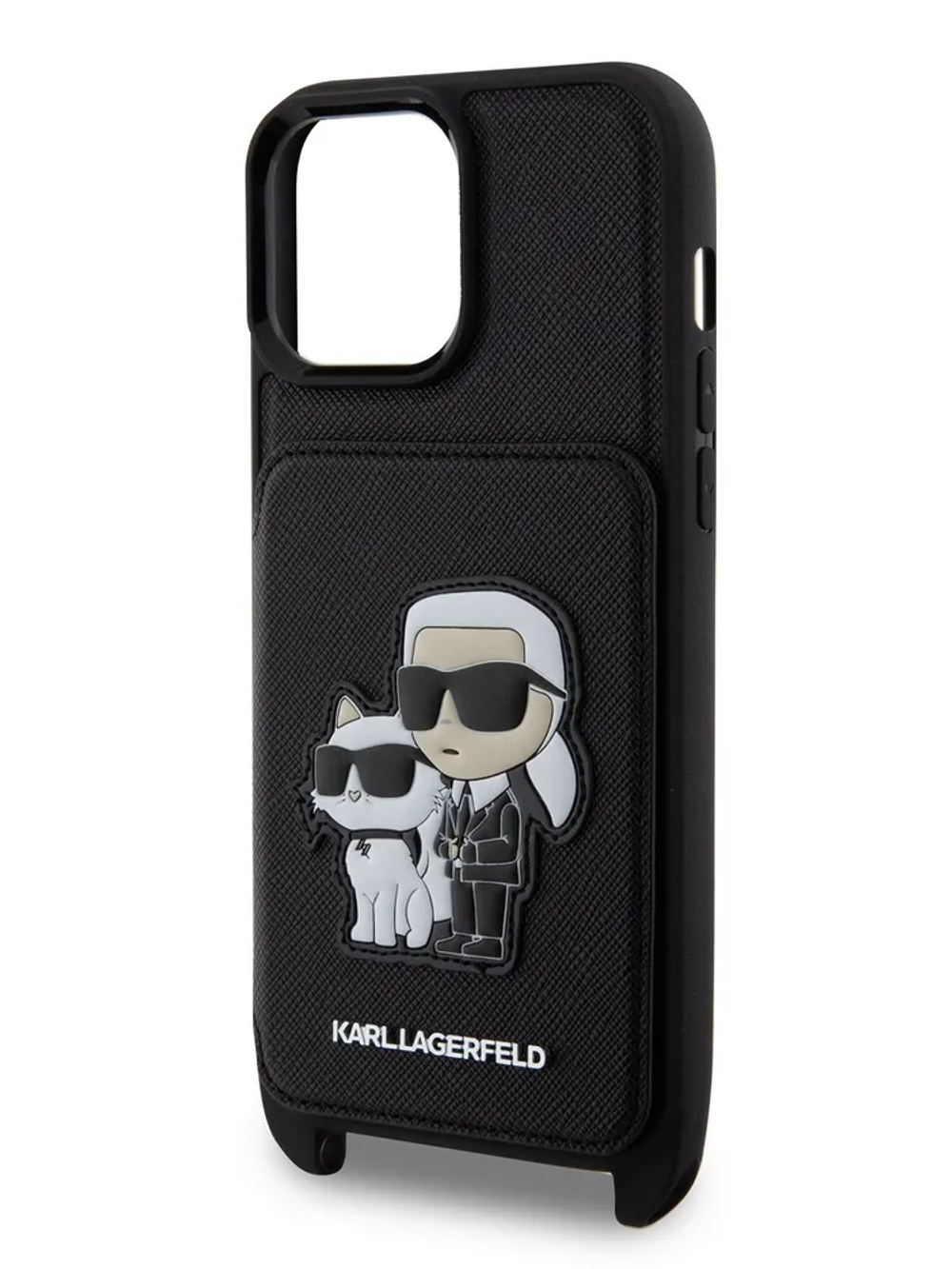 Чехол Karl Lagerfeld с ремешком через плечо и картхолдером для iPhone 16 Pro