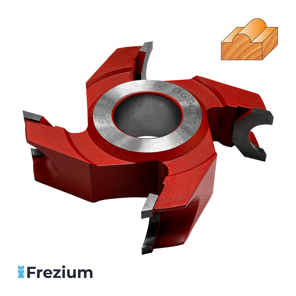 Полустержневая насадная твердосплавная фреза по дереву "O.G.Germany" (120x32 R6 Z4)