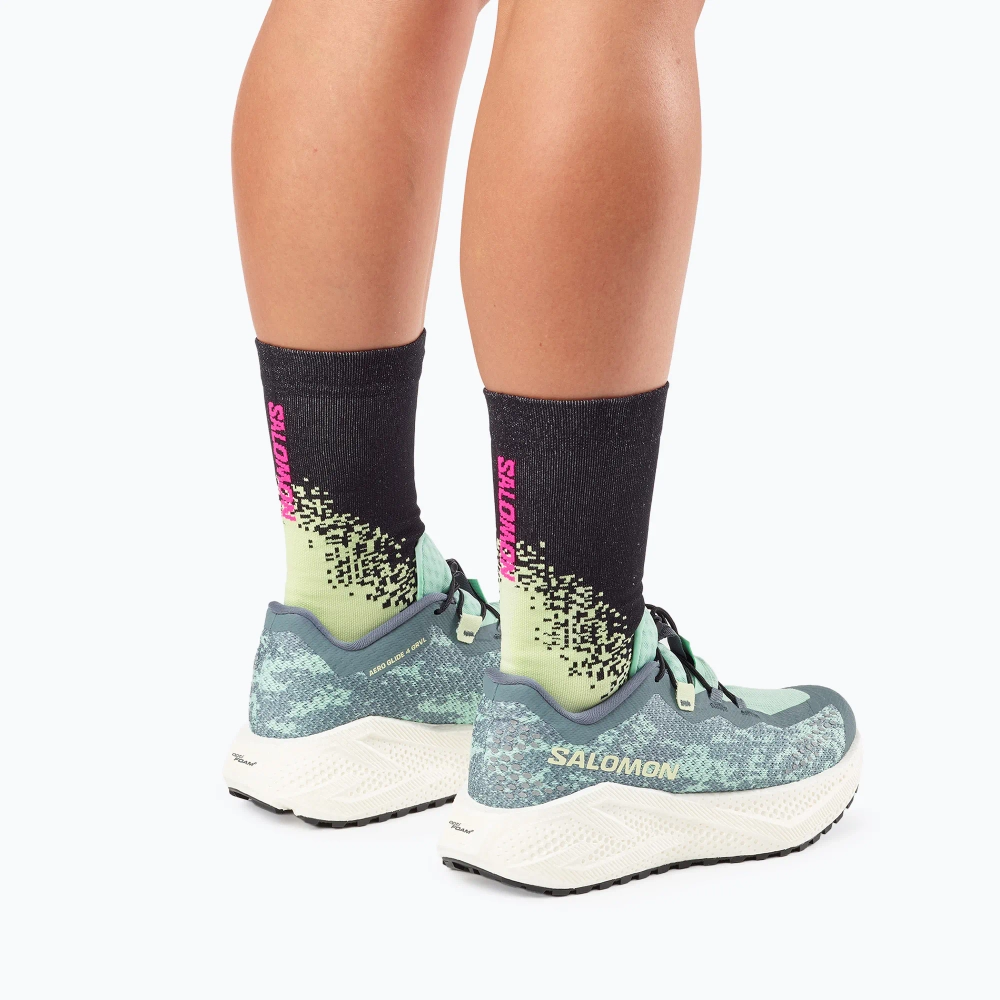 Женские Кроссовки для бега Salomon Aero Glide 4 GRVL stormy weather/lichen/vanilla ice