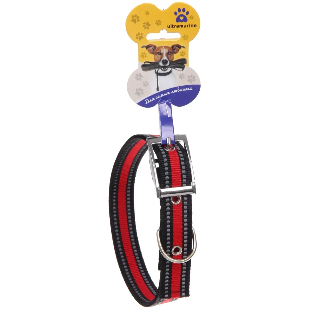 Ошейник для собак 2,5*54см «Дружок-Алый красный» Ultramarine