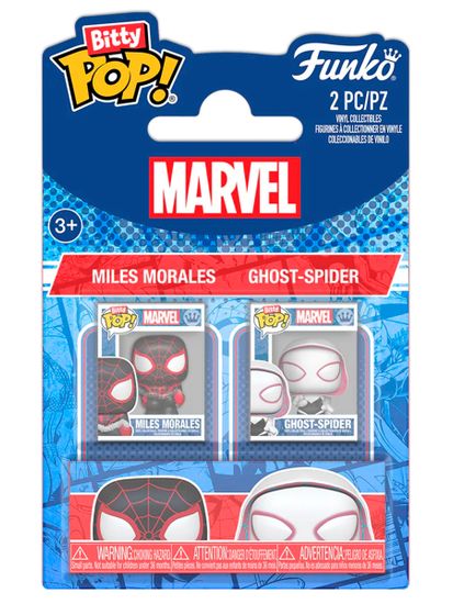 Набор Funko Bitty POP! Spider-Man Miles Morales & Gwen Stacy 2шт 88938 / Набор Фанко ПОП! по мотивам вселенной "Марвел", Майлз Моралес и Гвен Стейси
