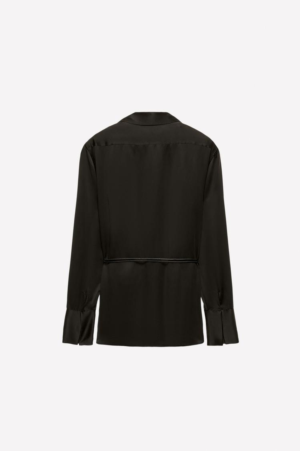 ZARA X LUDOVIC DE SAINT SERNIN РУБАШКА СВОБОДНОГО КРОЯ, ТЕМНО-КОРИЧНЕВЫЙ