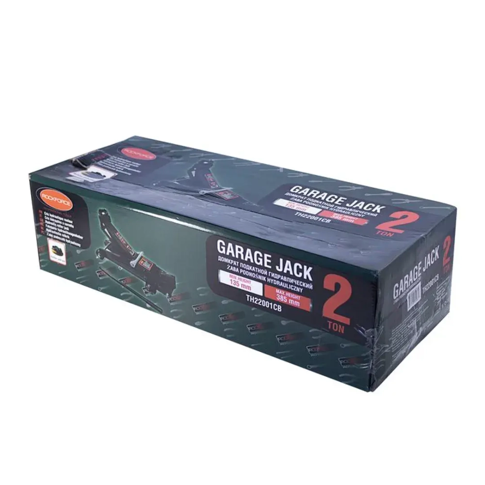 Домкрат подкатной гидравлический 2 т (h min - 130мм, h max - 385мм) RockForce##Rock FORCE RF-TA82005
