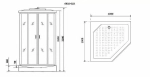 Душевая кабина Niagara Premium NG- 6902-01D BLACK 100x100