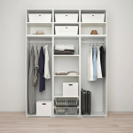 Платяной шкаф - IKEA PLATSA/FONNES  / ПЛАТСА/ФОННЕС ИКЕА, 180x57x241 см, белый